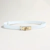 White/gold buckle (1.8 wide adjustable belt)