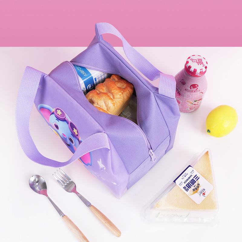 Bolsa de almuerzo de dibujos animados lindos bolsas de almuerzo portátiles bolsas de almuerzo estudiantes niños cariñosos bolsas de almuerzo de transporte