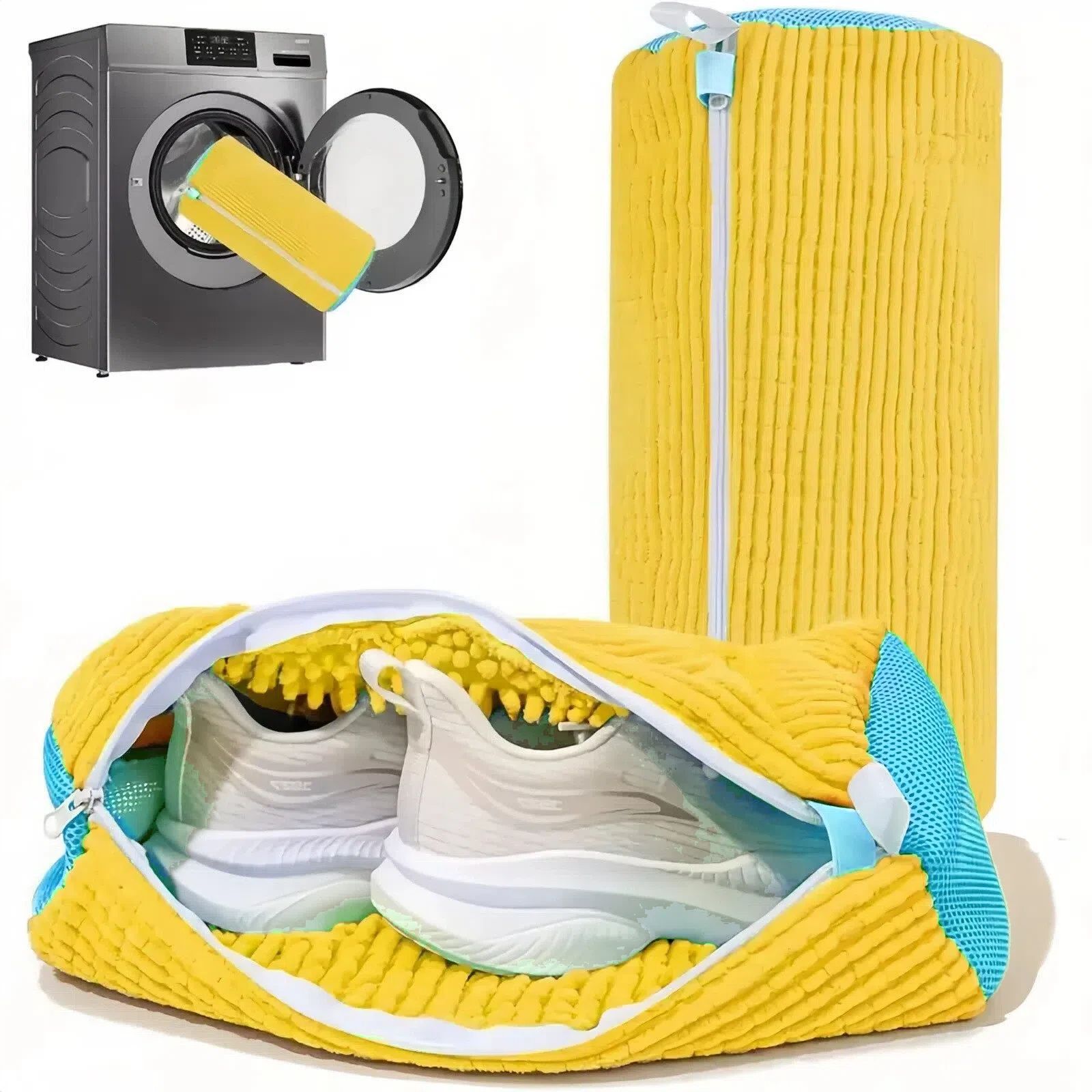 Almacenamiento transfronterizo lavadora de zapatos bolsas de lavado perezoso artefacto doméstico lavadora de zapatos bolsas de lavado de zapatos anti-deformación lavadora protectora bolsa de lavado