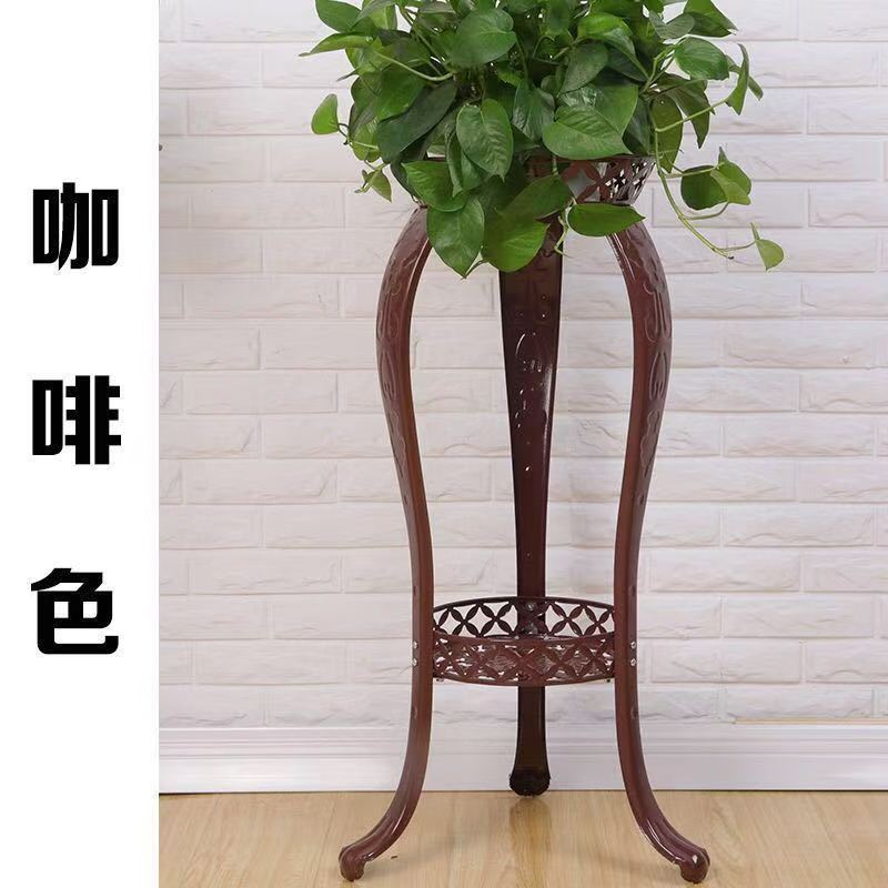 グリーンフラワースタンド床置き屋内リビングルーム植木鉢スタンド鉄フラワースタンド吊り蘭バルコニー収納ラック取り外し可能|undefined