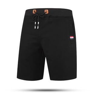 2024 Summer Shorts Men's Summer Pure Cotton Trendy Brand Loose Men's Sports Casual Pants Thin Five-point Pants