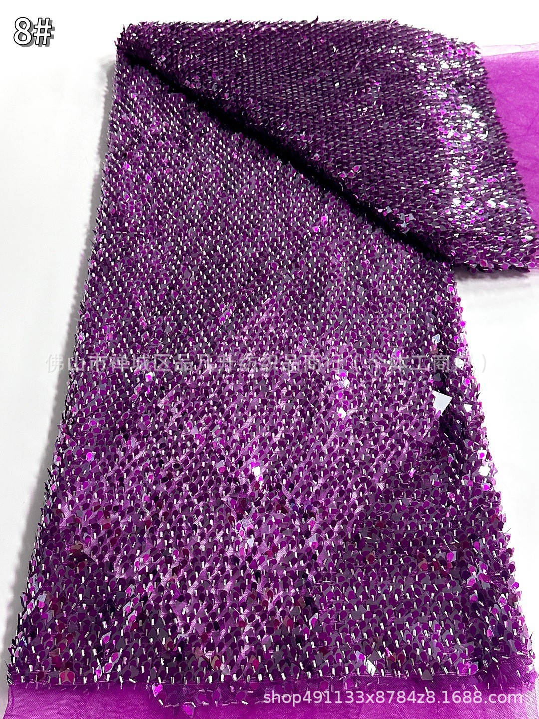 Fabricante al por mayor escamas de pescado sequin bordado tela cena brindis vestido de baile vestido de fiesta tela