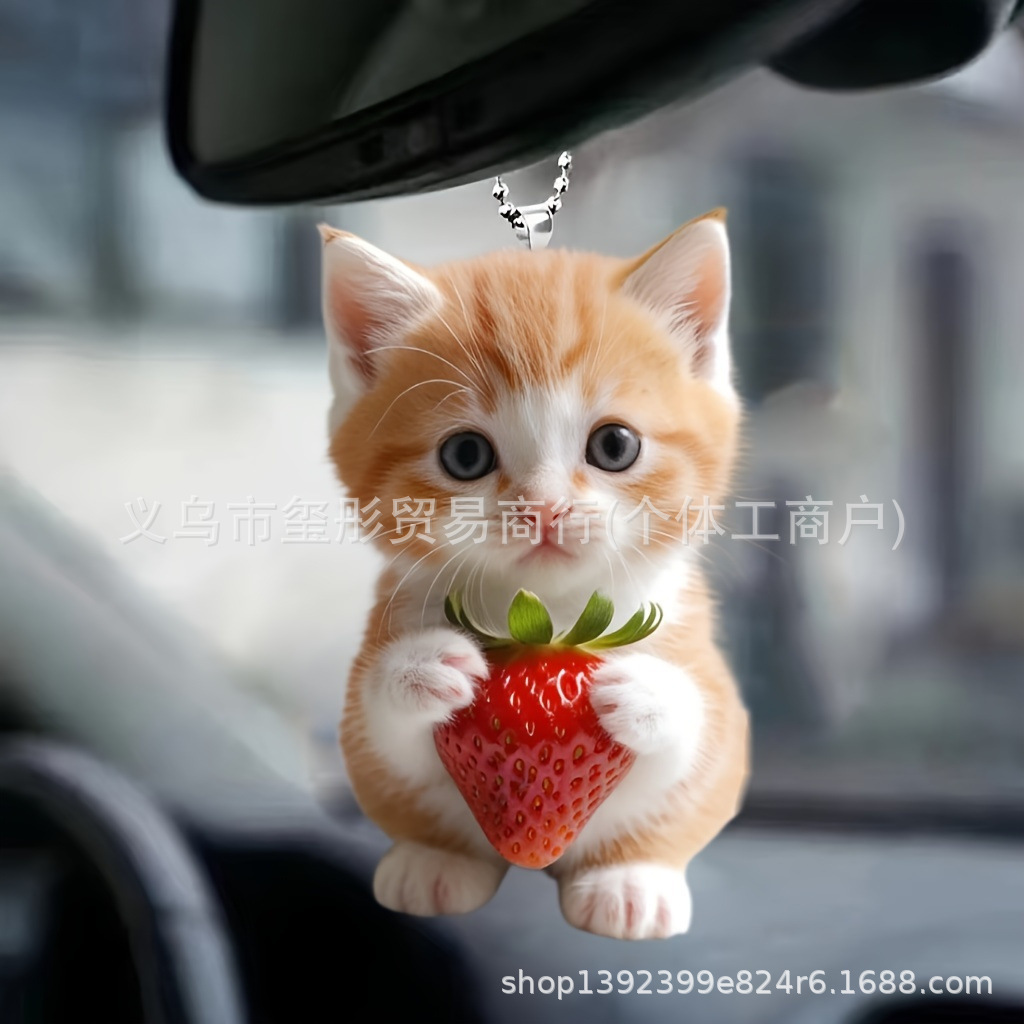 Nuevo acrílico plano transfronterizo para gatos colgantes 2D image 3