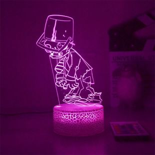 Plants vs Zombies three-dimensional night light usb socket bedroom rechargeable factory direct sales support one-piece delivery