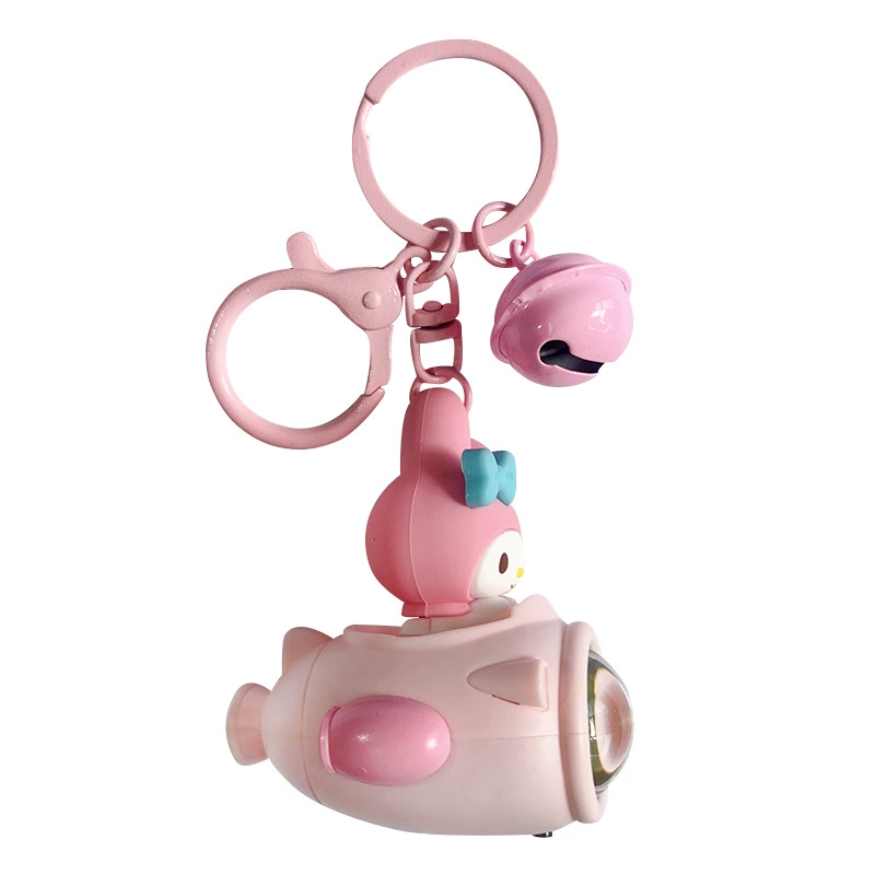 Брелок (Sanrio) Cinnamoroll — милый мультяшный подвес с бубенчиком и кольцом, коллекционный