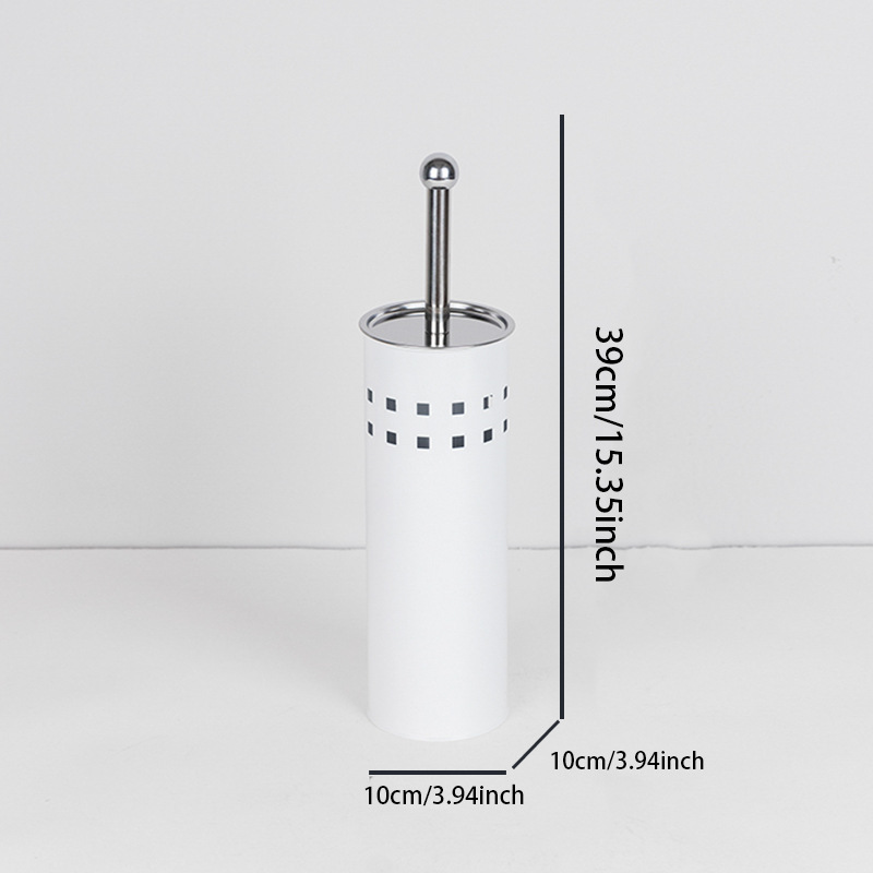 Juego de cepillos de inodoro de agujero cuadrado de acero inoxidable, cepillo de limpieza de inodoro para uso doméstico, cepillo de inodoro de mango largo, cabezal de cepillo doble