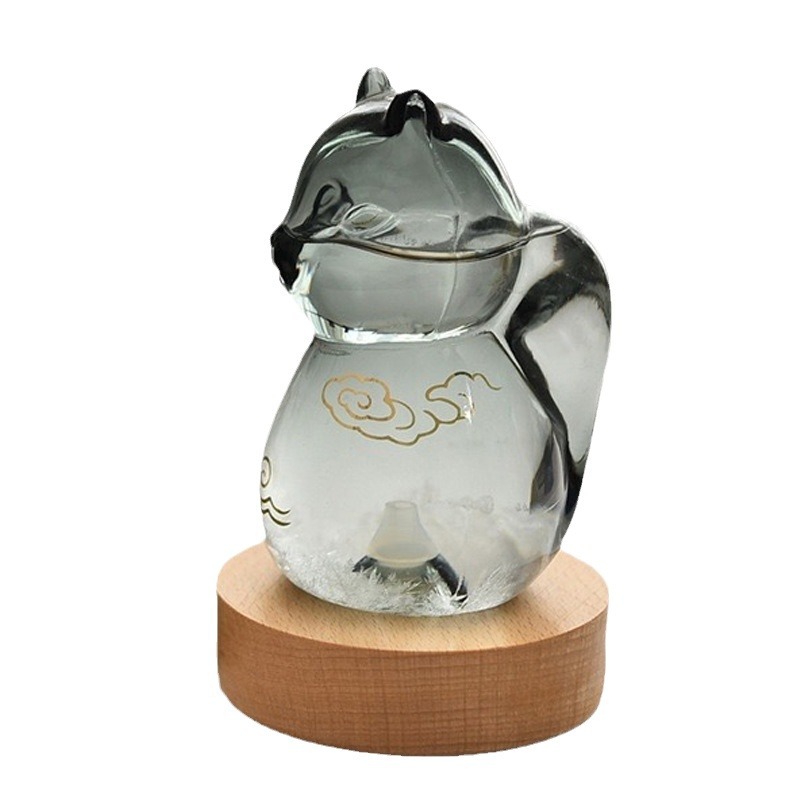 Pronóstico del tiempo botella nueva ardilla tormenta botella regalo creativo para los amigos de vidrio artesanal regalo al por mayor fabricante