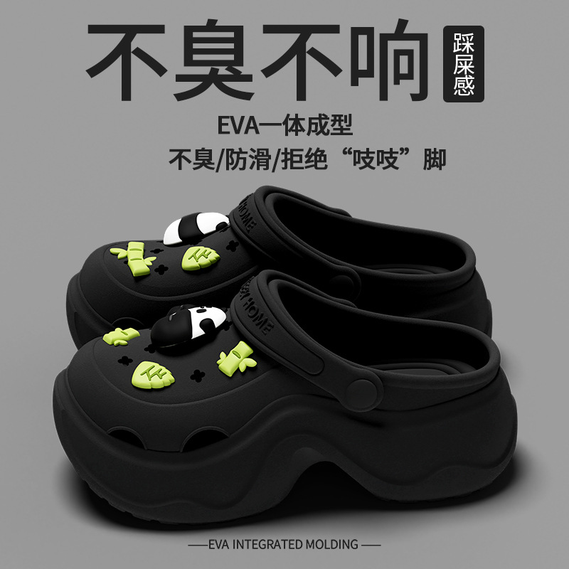 2026 Nieuwe Stijl Croc Schoenen Voor Vrouwen Zomer Nieuwe Diy Cartoon Antislip Bovenkleding Dikke Zolen Sandalen Voor vrouwen