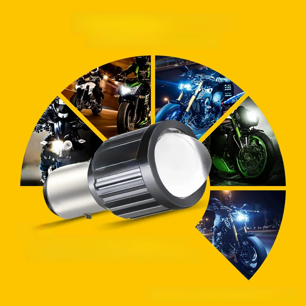 Motorcycle LED front headlights shooting lights, light lens, single -claw double -claws triangular eye H4H6 distant near -light PX15D