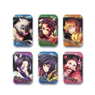 Omamori & Trendy Playable Official Authentic Demon Slayer: Kimetsu No Yaiba Full Collection Exhibition Limited Rectangular Badge Nezuko