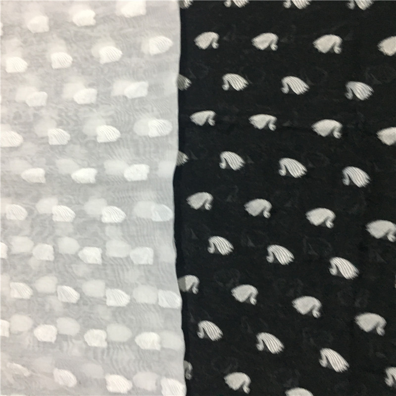 锦纶天丝棉剪花面料提花面料剪花面料春夏款面料提花布女装布染色