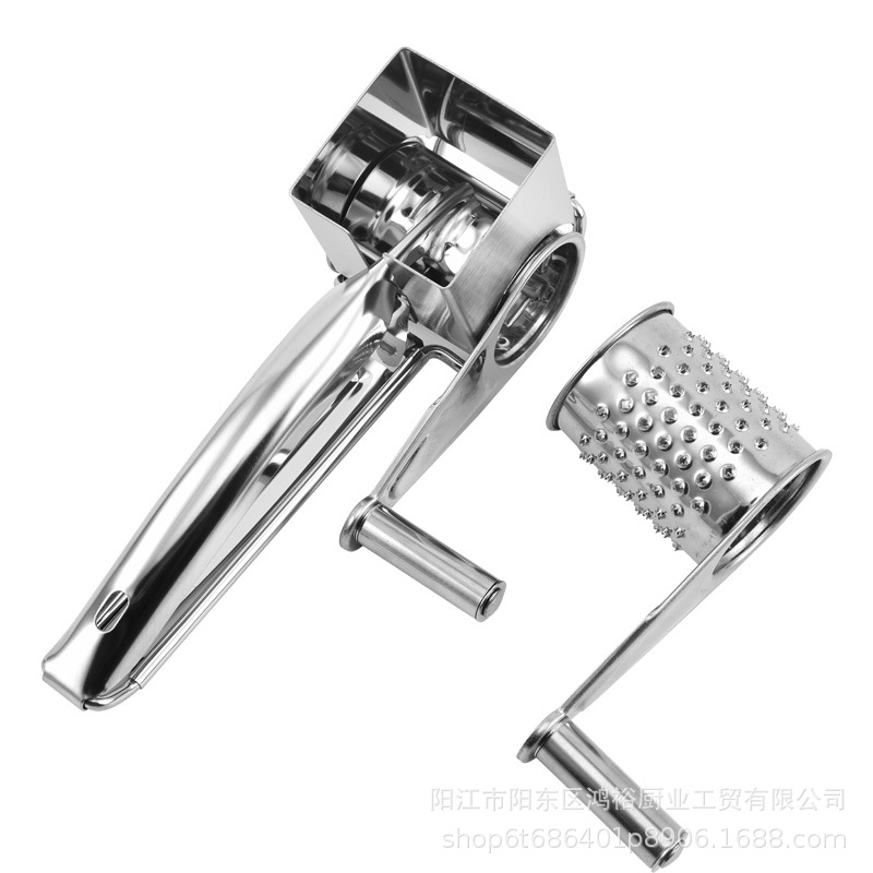 Amazon Venta caliente de acero inoxidable queso rallador cocina hogar creativo mano queso rallador fábrica en stock