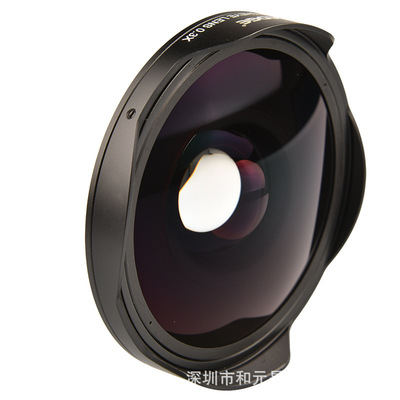 37MM/43MM 0.3X 魚眼廣角鏡頭適配器遮光罩攝相機錄影相機專用