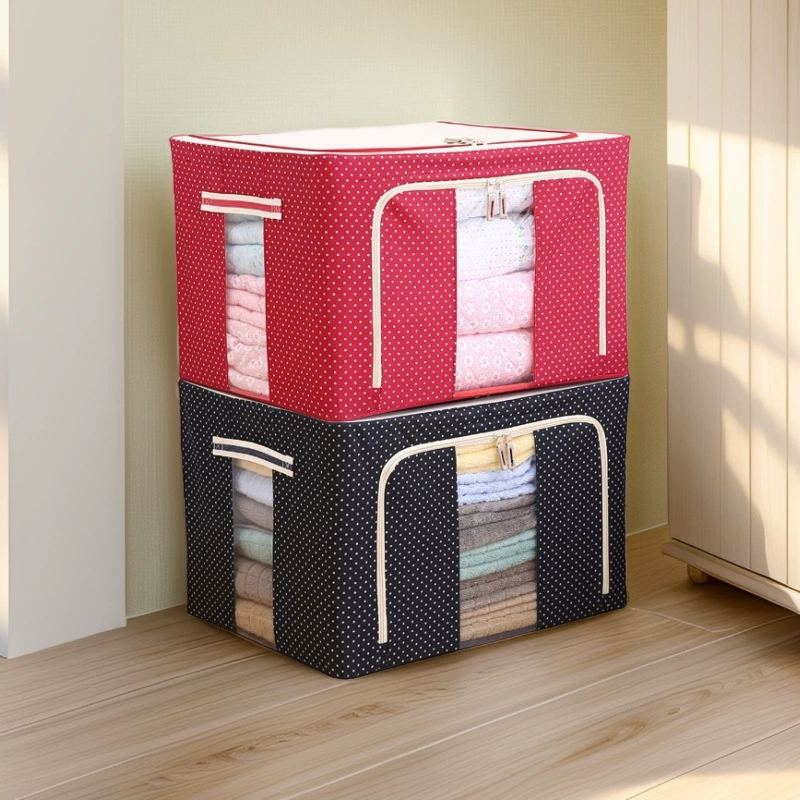 Ящик для хранения одежды из ткани Стальной каркас Складной водонепроницаемый студенческое общежитие Шкаф для отделки Ящик для хранения Домашнее хранилище D3