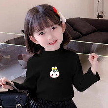 Y2019#女童德绒打底衫秋冬新款儿童长袖T恤洋气内搭半高领打底T恤