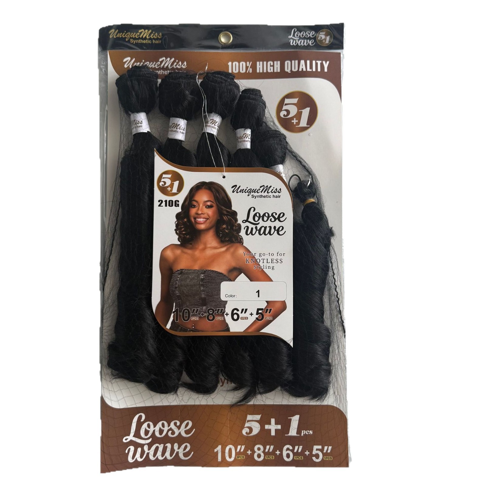 Comercio exterior Europa, América y África fibra química peluca de alta temperatura seda suave fábrica de apoyo personalizado 5 + 1