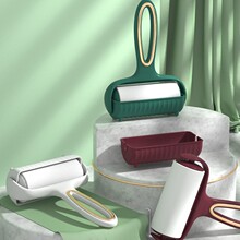 厂家直销轻奢小猫猫粘毛器滚筒沾可斜撕式纸芯除毛刷黏卷纸粘毛滚