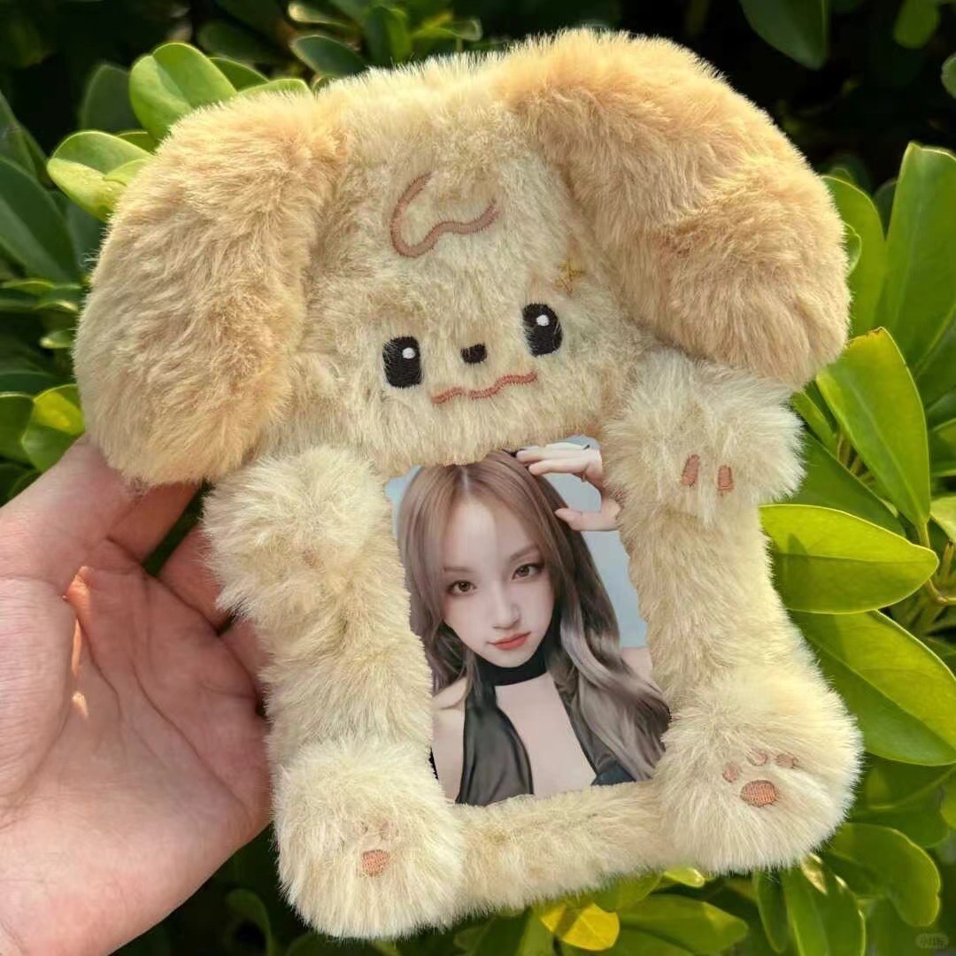 Cute ángel cerdo de peluche 3 pulgadas tarjeta de visualización tarjeta de estudiante colgante tarjeta de comida cubierta protectora