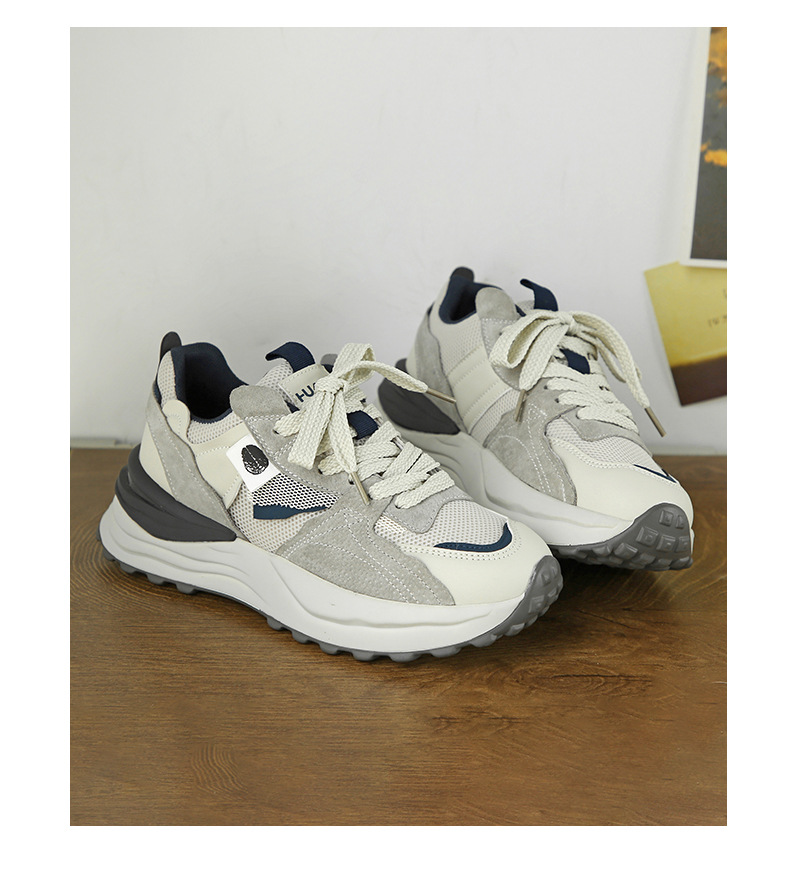 Women's Thick-soled Sneakers 2023 New Autumn Casual Dad High-end Gray Niche Retro Forrest Gump Women's Shoes_vogvips.com