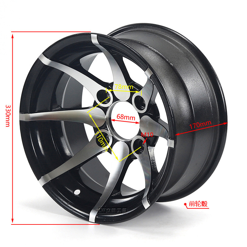 Atv Beach Vehicle Off-Road Vehicle Go-Kart 12inch Aluminum Alloy Wheels 25X 8-14.5inch X 10-12inch Aluminum Wheels
