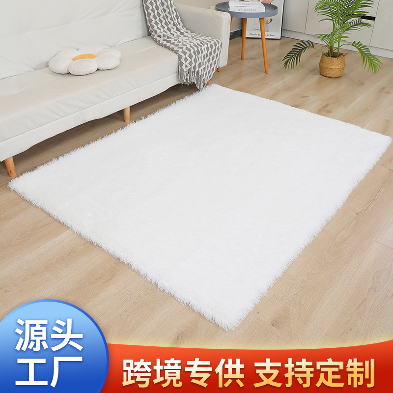 Transfronterizo suministro directo alfombra de seda nórdica ins viento teñido gradiente sala de estar mantas de mesa de té dormitorio fabricantes de almohadillas de peluche