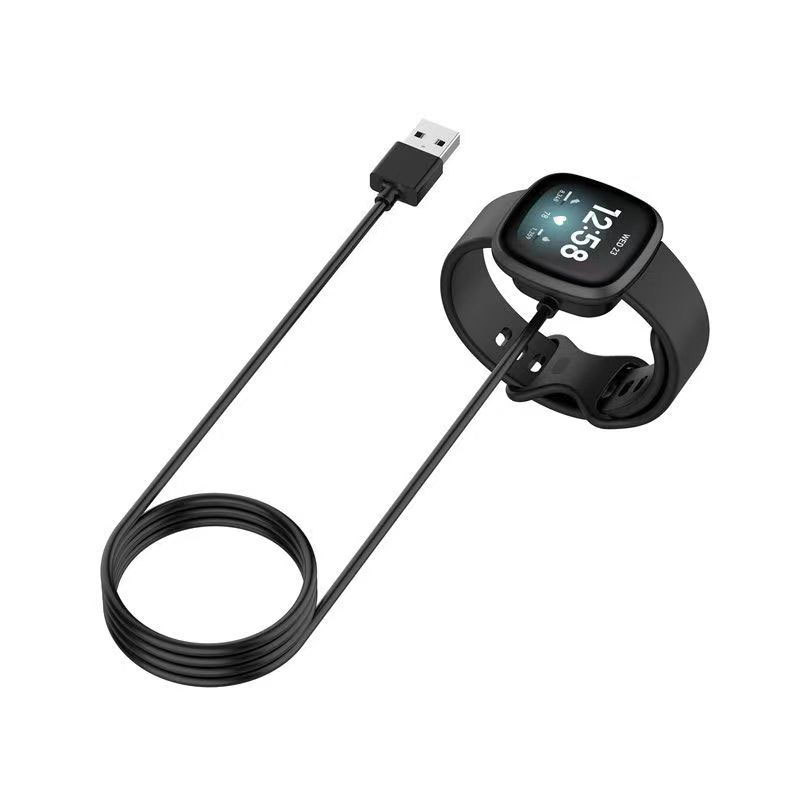 適用Fitbit versa4/3磁吸充電器sence2數據線sence充電線手錶配件