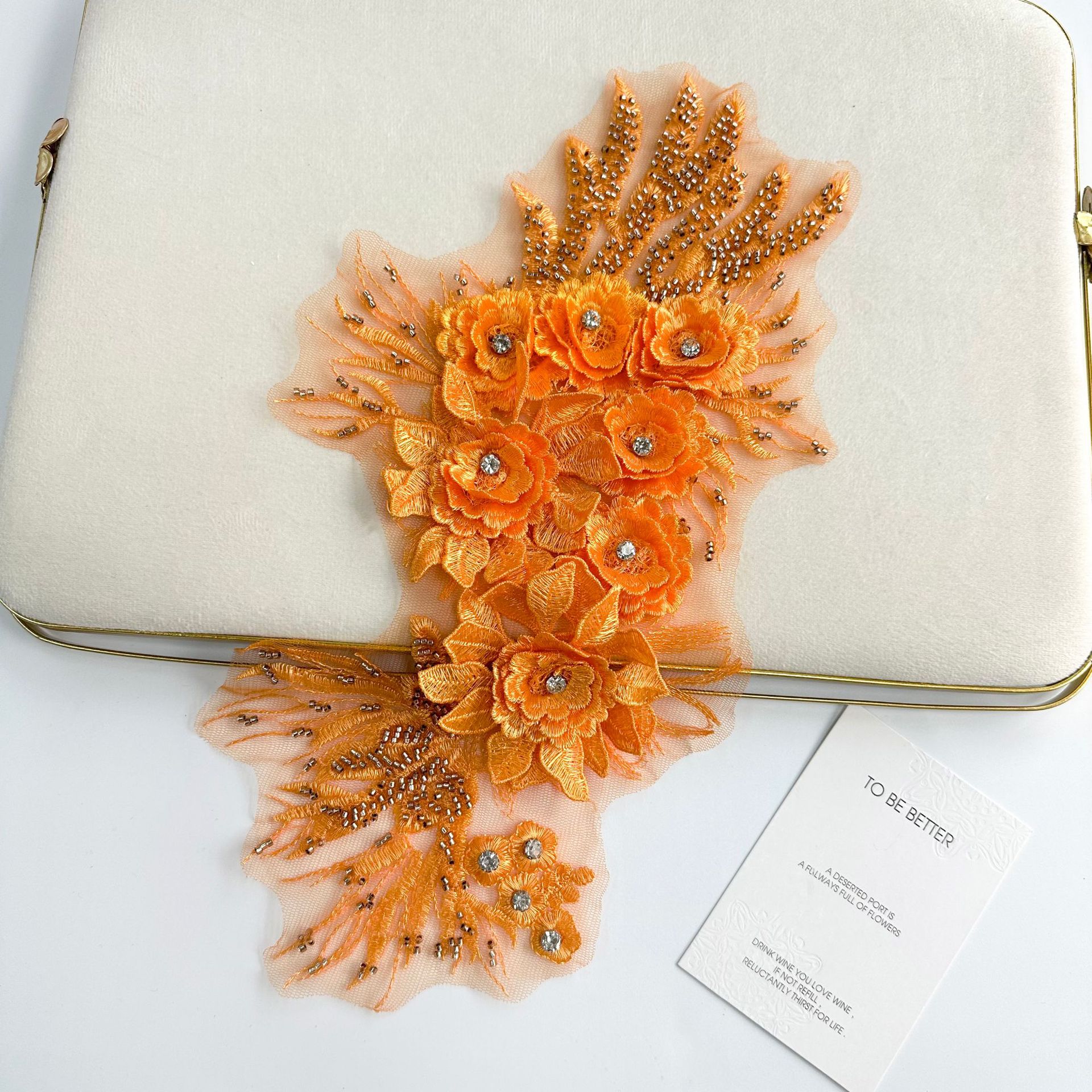 Nuevo bordado de malla, pegatinas de tela con cuentas, decoración de vestidos de novia, pegatinas de parche de flores, accesorios de ropa de bricolaje, ventas directas de fábrica image 9