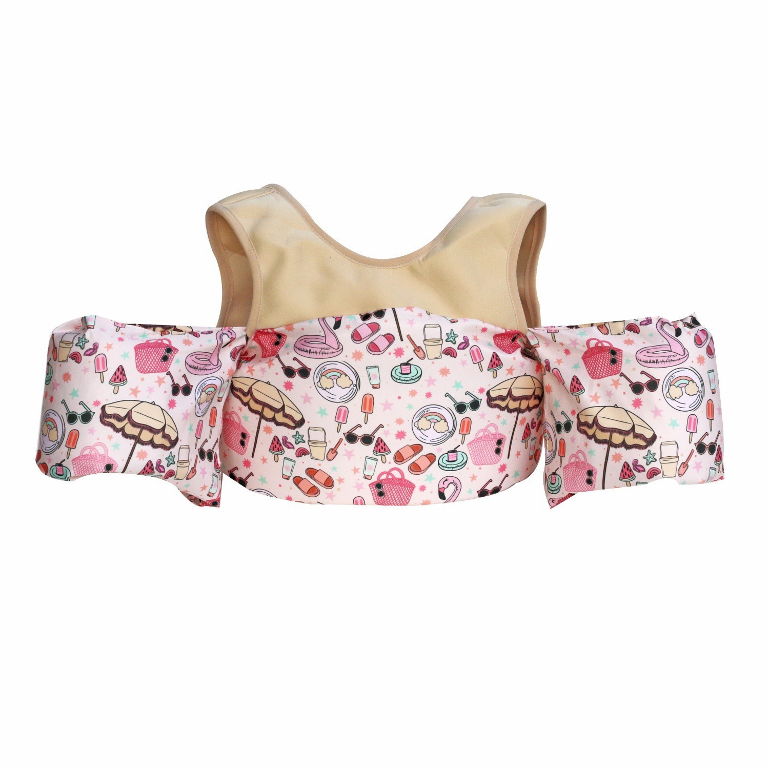 업그레이드된 더블 스트랩 네오프렌 칼라 베이지 비치