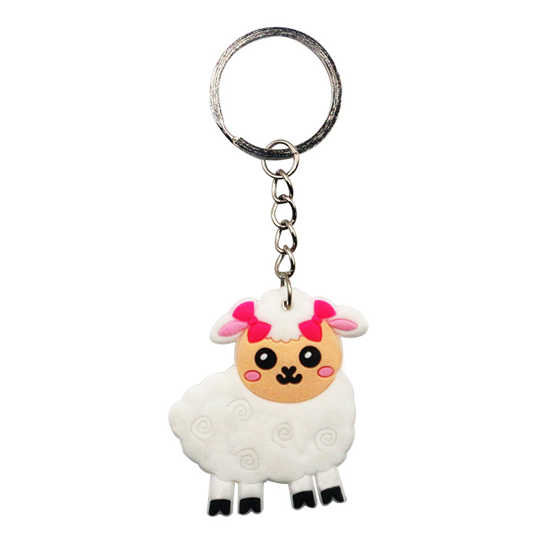 Cute Rabbit Animal Silica Gel Keychain display picture 2