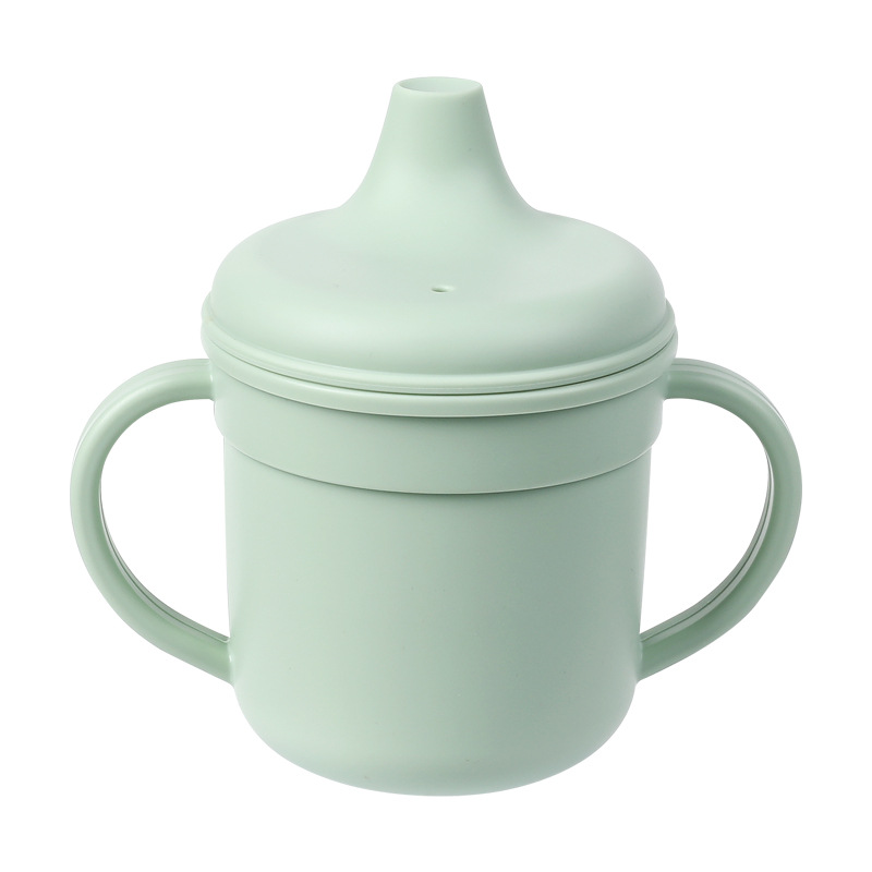 밝은 녹색 학습 컵