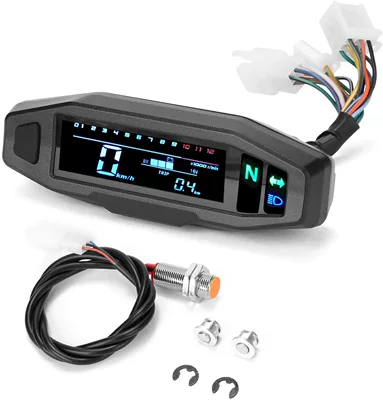 Universal Off-Road Nəqliyyat Vasitəsi Dəyişdirilmiş Mini LCD Rəqəmsal Motosiklet Sürətölçən