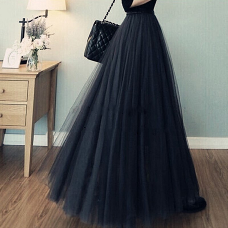 Autumn and Winter New Style Black Mesh Skirt Mid-Length Sweet High-Waisted A-Line Skirt for Women, Tulle Skirt, Puffy Skirt, Mid-Length Skirt Autumn and Winter New Style Black Mesh Skirt Mid-Length Sweet High-Waisted A-Line Skirt for Women, Tulle Skirt, Puffy Skirt, Mid-Length Skirt