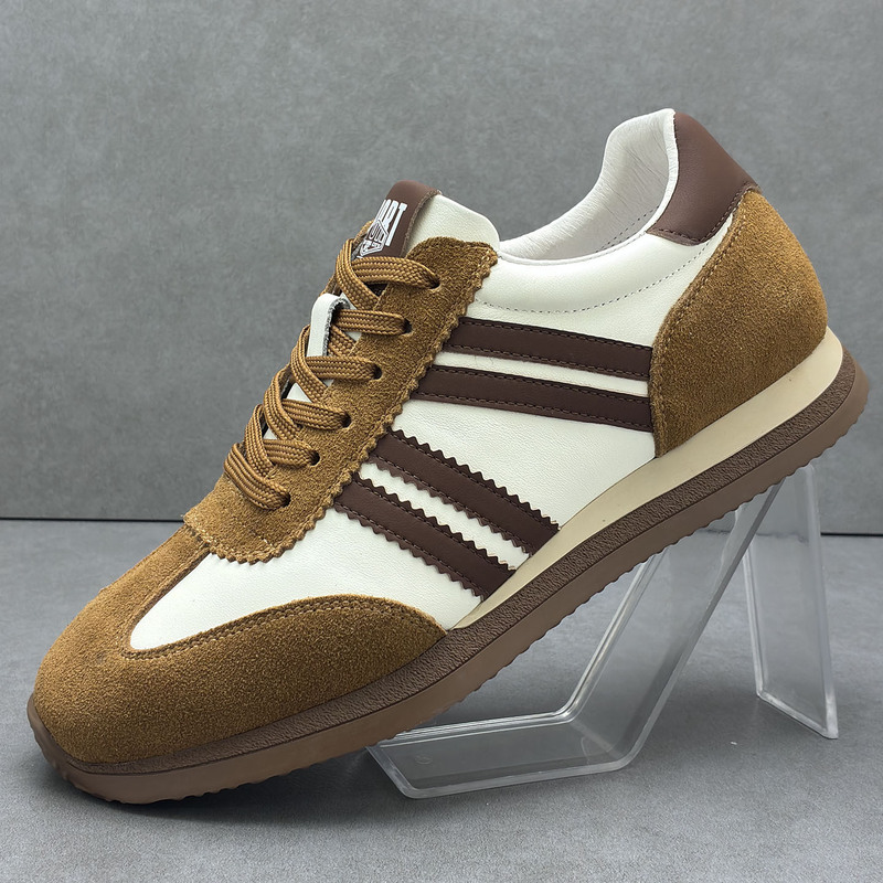 Forrest Gump Shoes Men's 2026 New Model Genuine Leather Breathable Thick-Soled Sports Casual Shoes Cowhide Patchwork German Training Shoes 9H601 Forrest Gump Shoes Men's 2026 New Model Genuine Leather Breathable Thick-Soled Sports Casual Shoes Cowhide Patchwork German Training Shoes 9H601