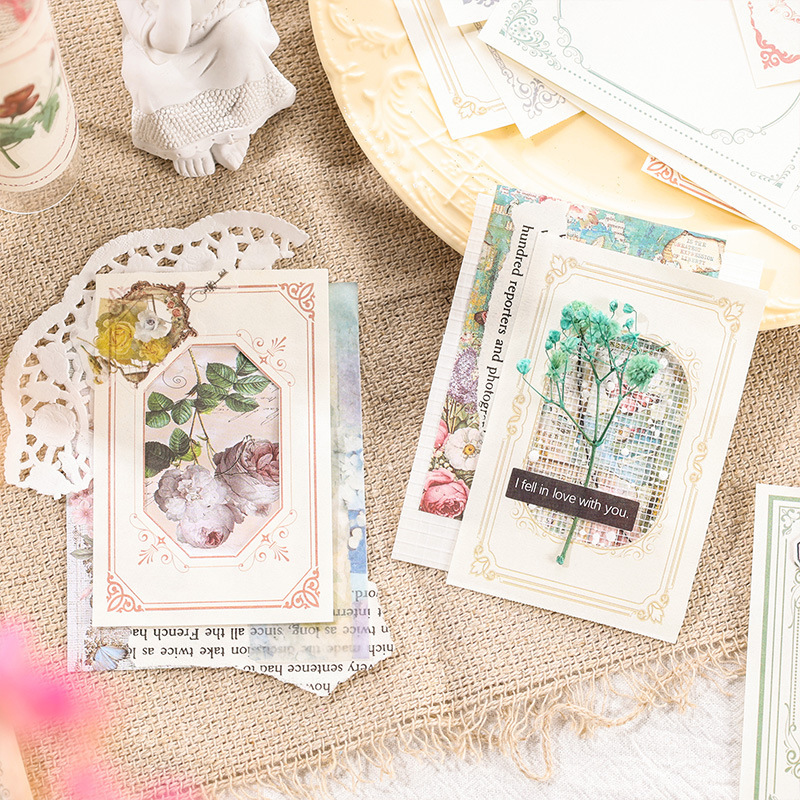 Streamer papel de material instantáneo ins diario papel de Nota No adhesivo retro material decorativo papel de nota de mensaje de bricolaje