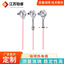 S型铂铑热电偶S/B/R铂铑丝热电阻耐高温刚玉管WRP-130温度传感器