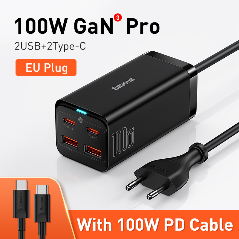 Baseus 100W GaN 充電器デスクトップラップトップ充電器デスクトップ EU 充電器|undefined