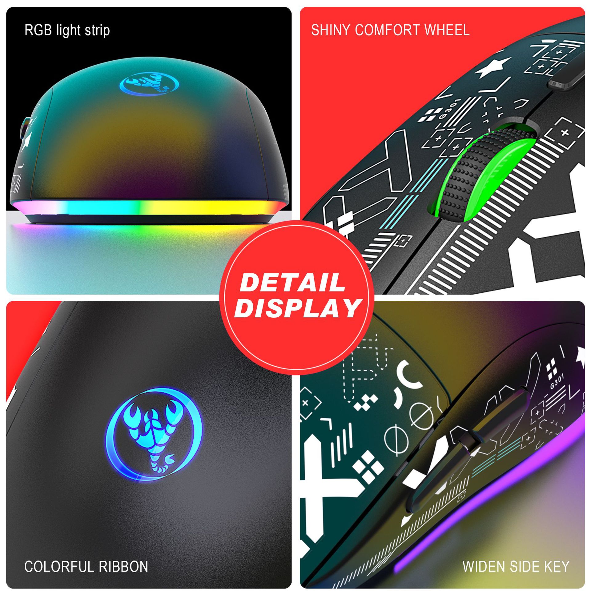 GPW wireless game RGB light-emitting TYPE-C charging mouse water transfer printing the third mock examination 2.4G dual_voghion.com
