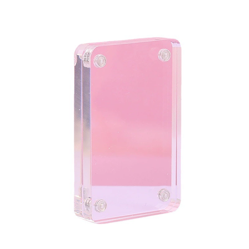 Spot acrylic card brick magnetic suction desktop stand-up card DIY manual account HD transparent mahjong gupan brick wholesale