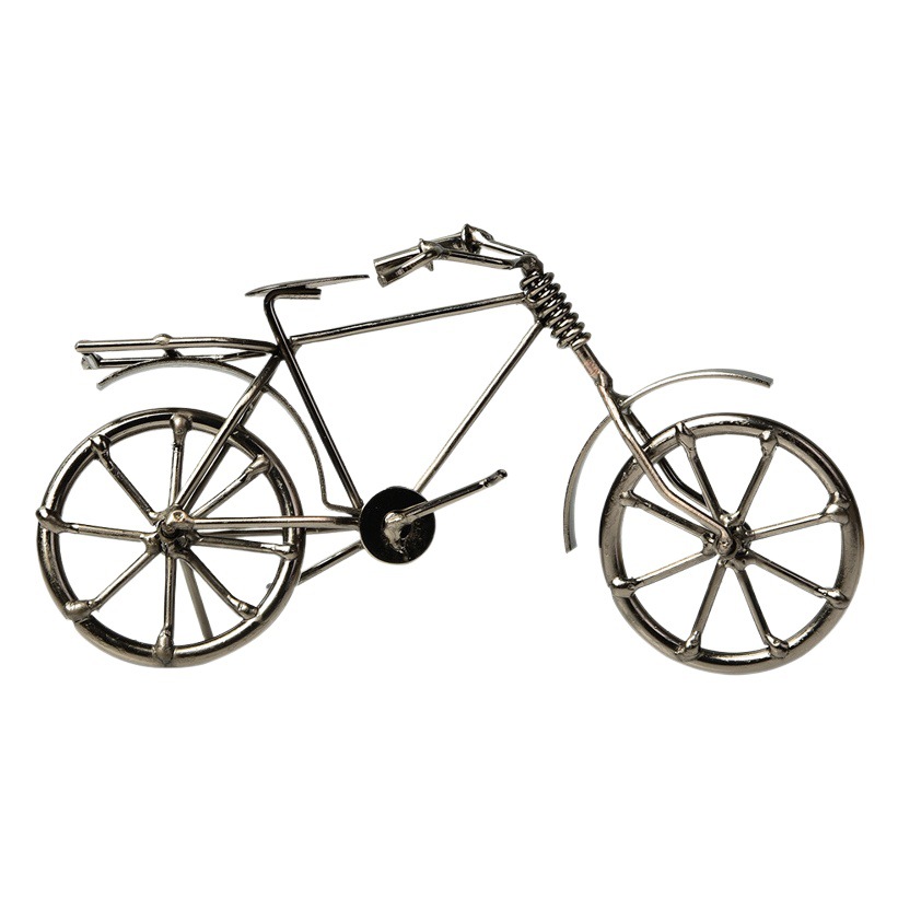 Metal hierro antiguo modelo de bicicleta ventana decoración del hogar pantalla mano regalo Retro Pedal coche modelo mano Oficina
