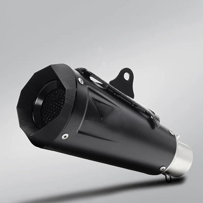 Suitable for ZX6R 10R Z750/800 Motorcycle exhaust pipe - black-body-black-lid-laser-marking