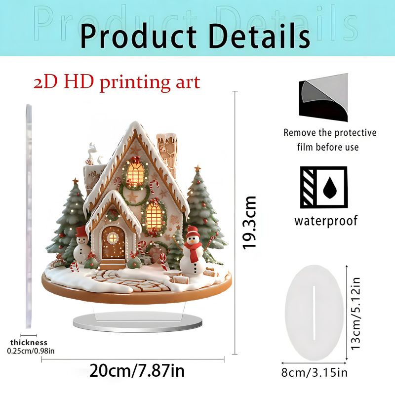 跨境新品独角兽白马和仙子2D亚克力平面立牌家居桌面装饰礼物摆件|undefined