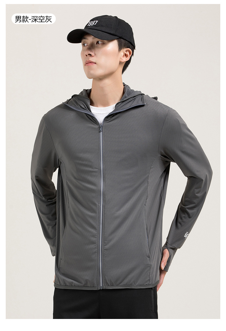 【中国直邮】奢笛熊 夏季原纱防紫外线户外骑行开车冰丝质感外套防晒服防晒衣   女款 远峰蓝 M