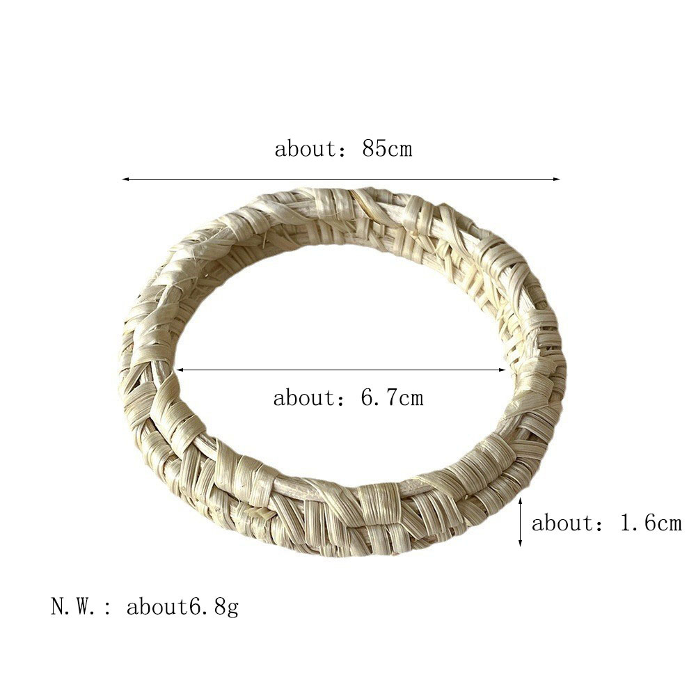 10g Weight Bangle Classification Rattan Chain Material 1 Piece Quantity Holiday, Daily Occasion Rattan Material Ethnic, Solid Color Pattern All Seasons Season Women's Gender Knitting Design Retro, Ethnic Style, Simple Style Style Retro Ethnic Style Simple Style Ethnic Solid Color Rattan Bangles Wholesale 14