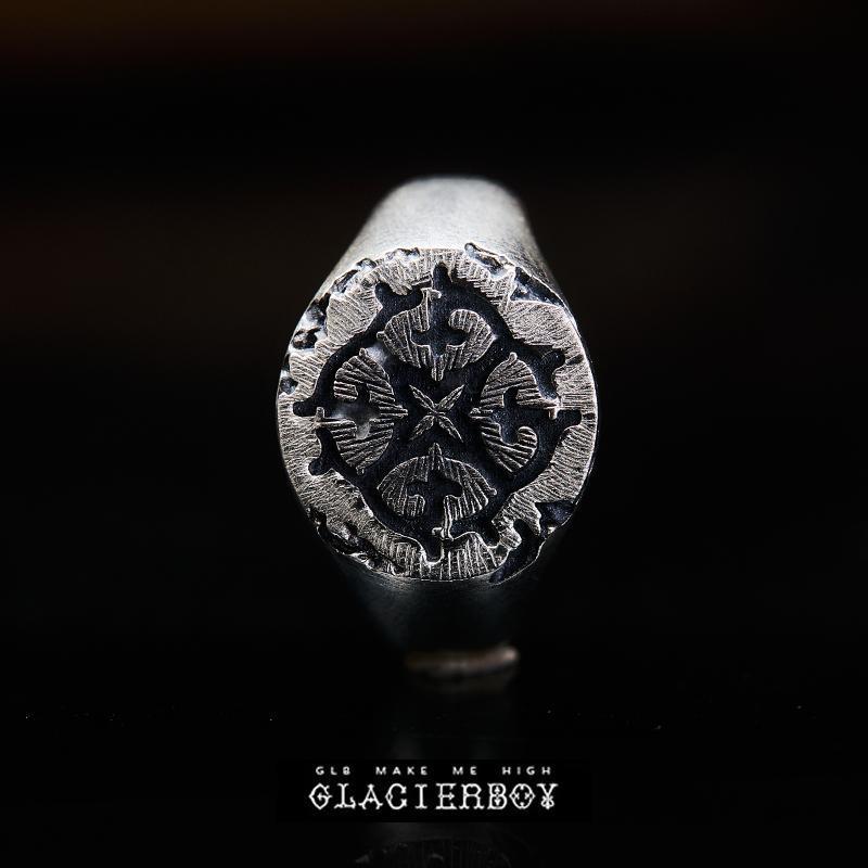 Ring S925 Pure Silver Antiqued Pinky Ring