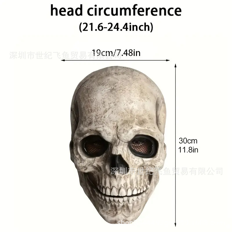 Halloween nuevo cráneo cráneo máscara de boca móvil máscara de cabeza cráneo boca móvil máscara de cráneo