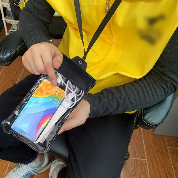 [Rider] Take-out mobile phone waterproof bag rechargeable soft material Meituan universal large touch screen waterproof case