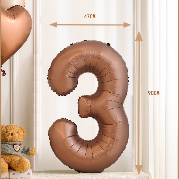 Versión americana cuerpo delgado cumpleaños flotante vacío papel de aluminio película de aluminio globo 32 pulgadas azul Rosa medio digital globo decoración al por mayor