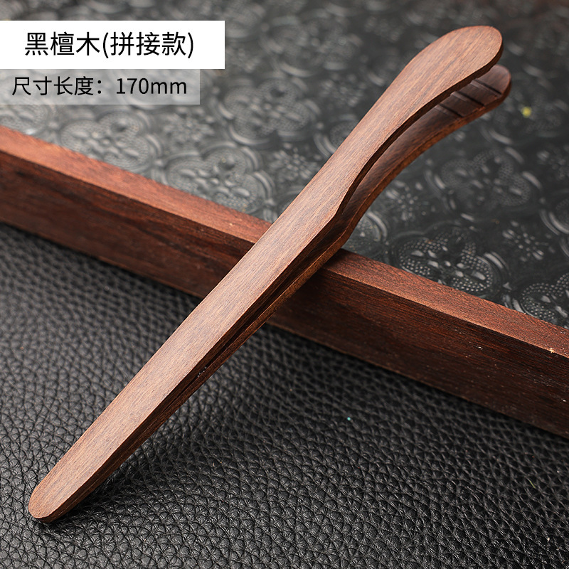 黒檀茶クリップ、茶ピンセット、黒檀カップクリップ、茶道セット、茶道具、カンフー茶器アクセサリー|undefined