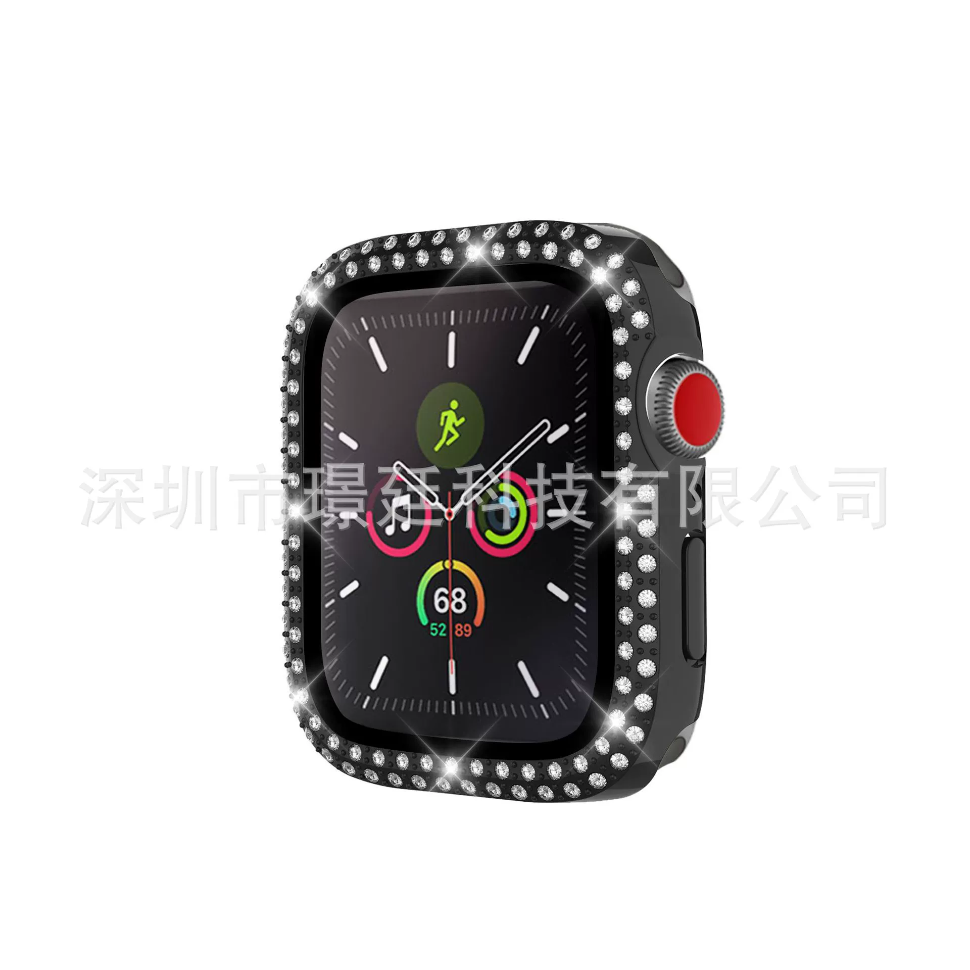 Suitable for Apple Double Diamond Frame Steel Case PC case PC case Apple Watch8/SE/7/6/5/4/32