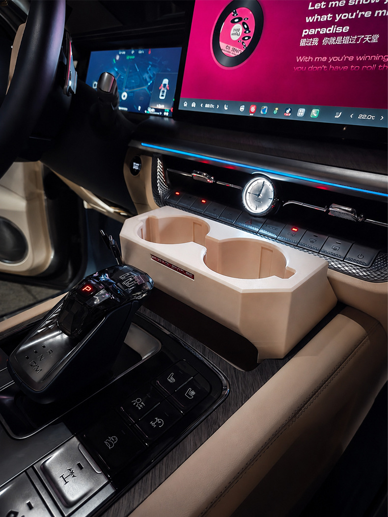 Tank 500 gear shift cup holder, center console cup holder, modified interior multi-functional storage rack, car beverage rack